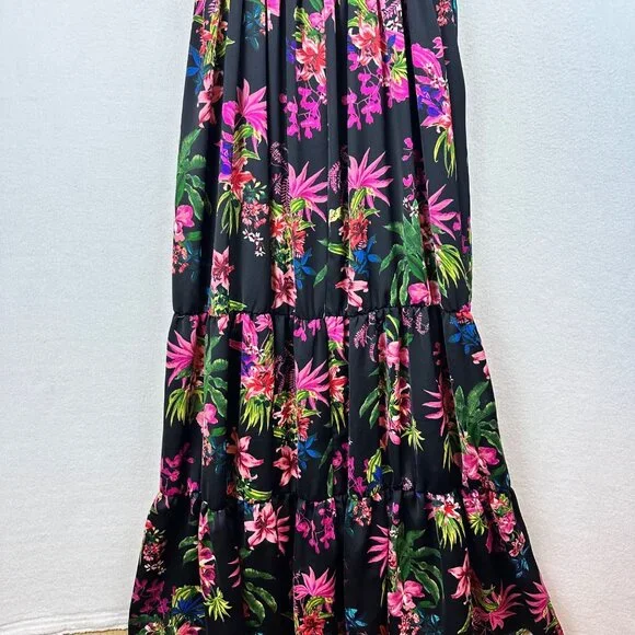 INC International Concepts Floral Tiered Maxi Dress Womens Small Resort Beach - Picture 12 of 14